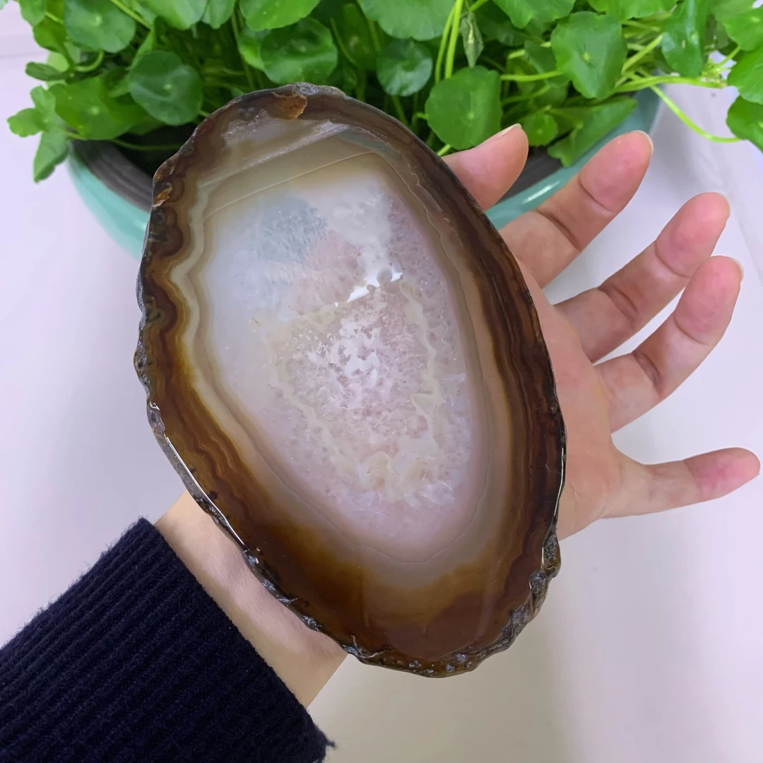 MNP01天然玛瑙片原石切片摆件一物一图多样性发一