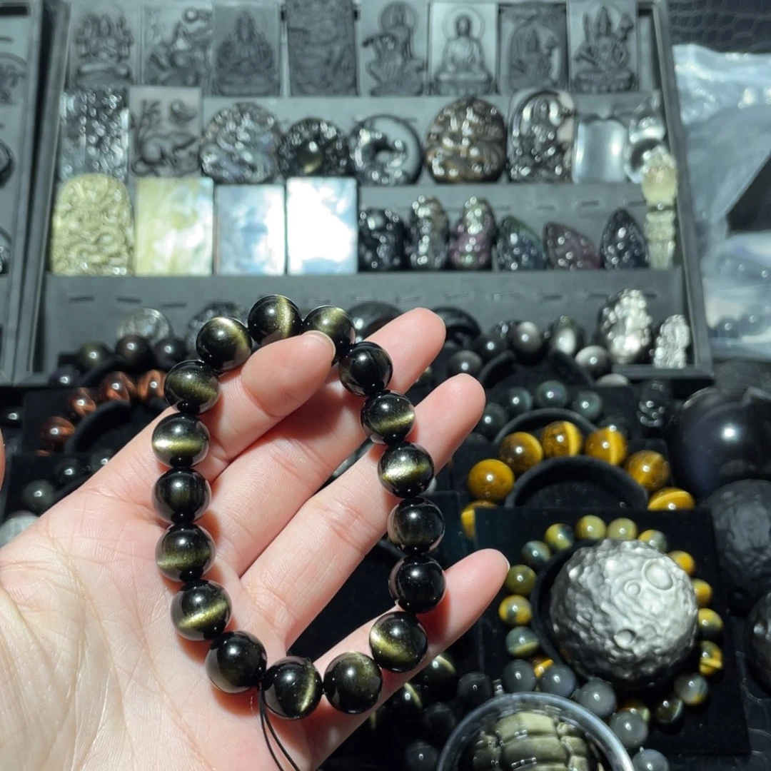 正***者黑曜岩未镶嵌珠宝奇石