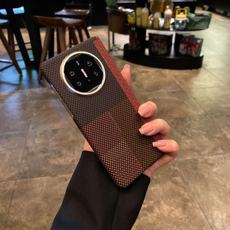 适用华为Matex6手机壳新款超薄凯夫拉纹理硬壳内置磁吸matex5典藏