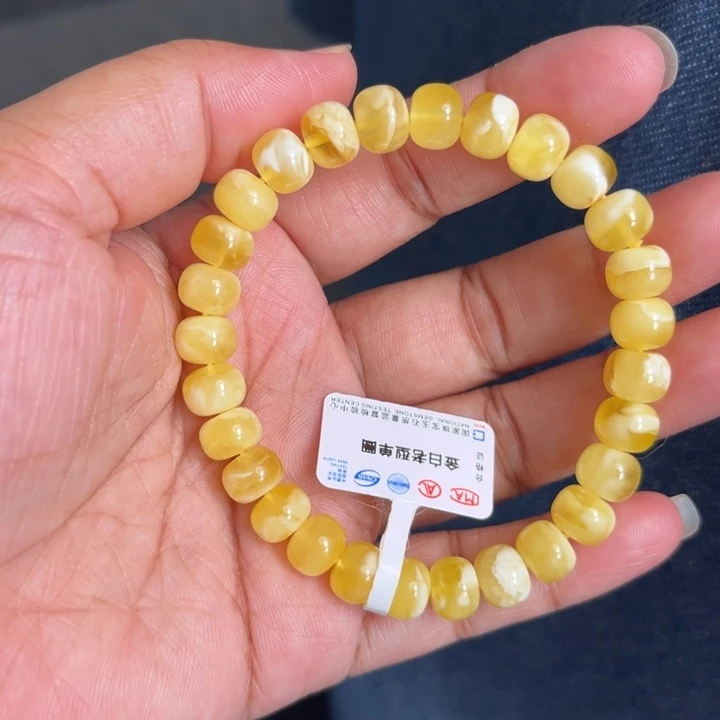 琥珀未镶嵌珠宝奇石M173号8+金瓷白妖花
