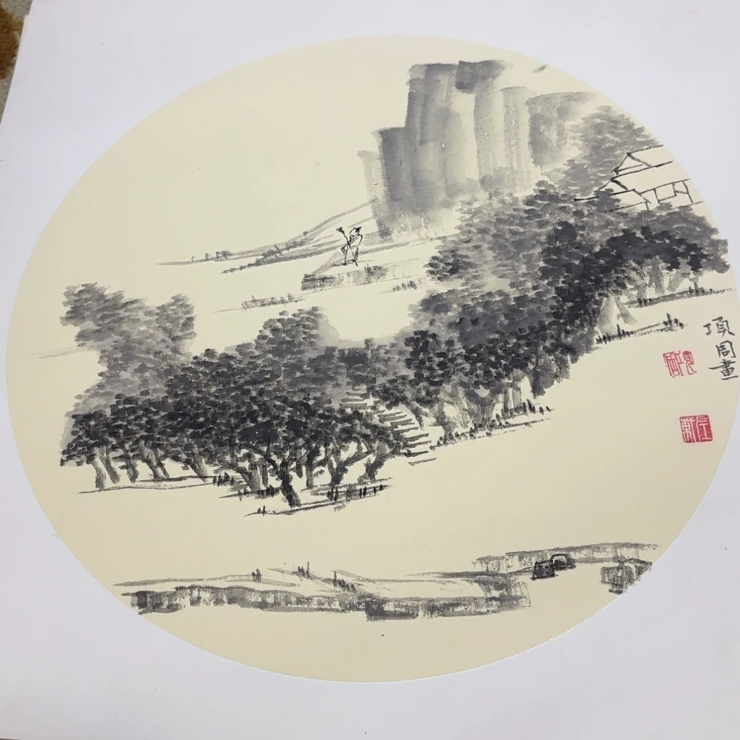 国画50-50卡纸作品艺
