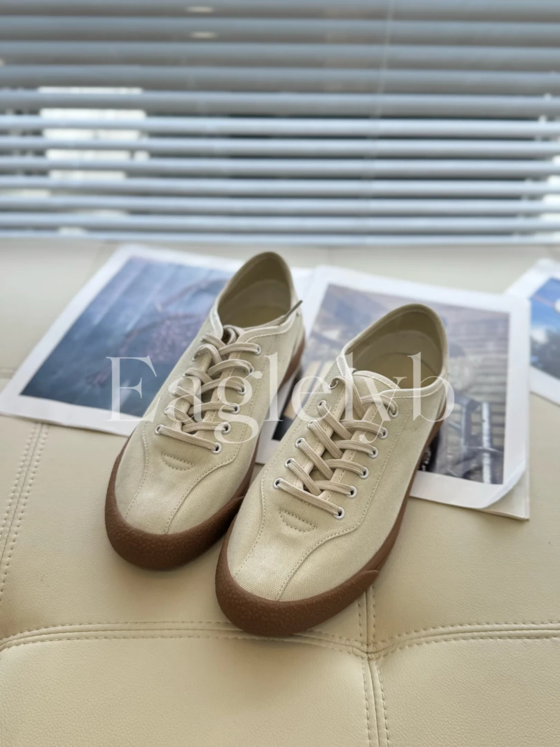 Eaglelyb【极简亚麻】新款时尚透气圆头休闲女鞋