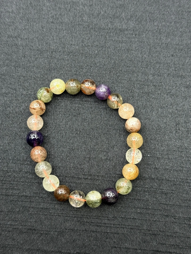 【鹏嘟嘟】水晶手串紫彩发晶手串8m MC-10260