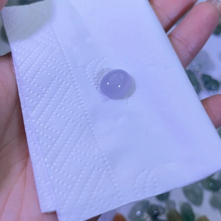 翡翠裸石冰紫蛋面