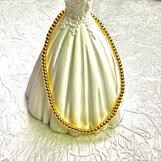 【老王黄金】足金999  2mm金珠手串 C0208 LAZ344