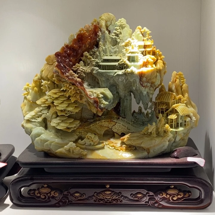 未镶嵌蛇纹石玉（覆膜）珠宝奇石