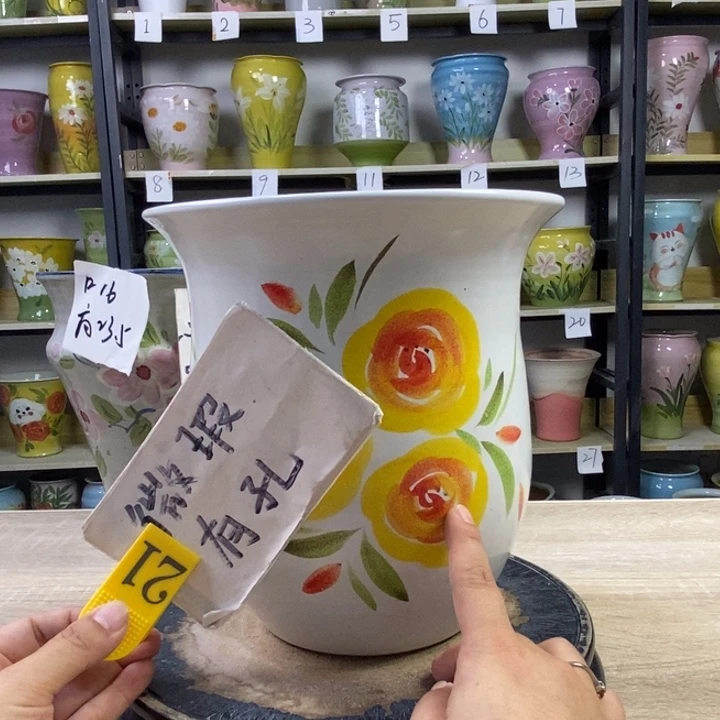 景德镇高温陶瓷花盆