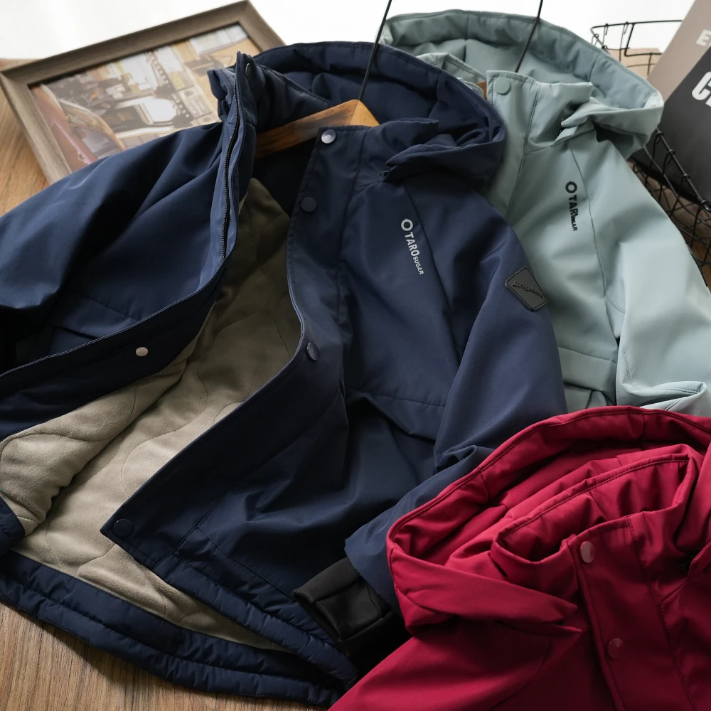 儿童冬季厚实工装连帽棉服外套中大童户外冲锋衣男童6627