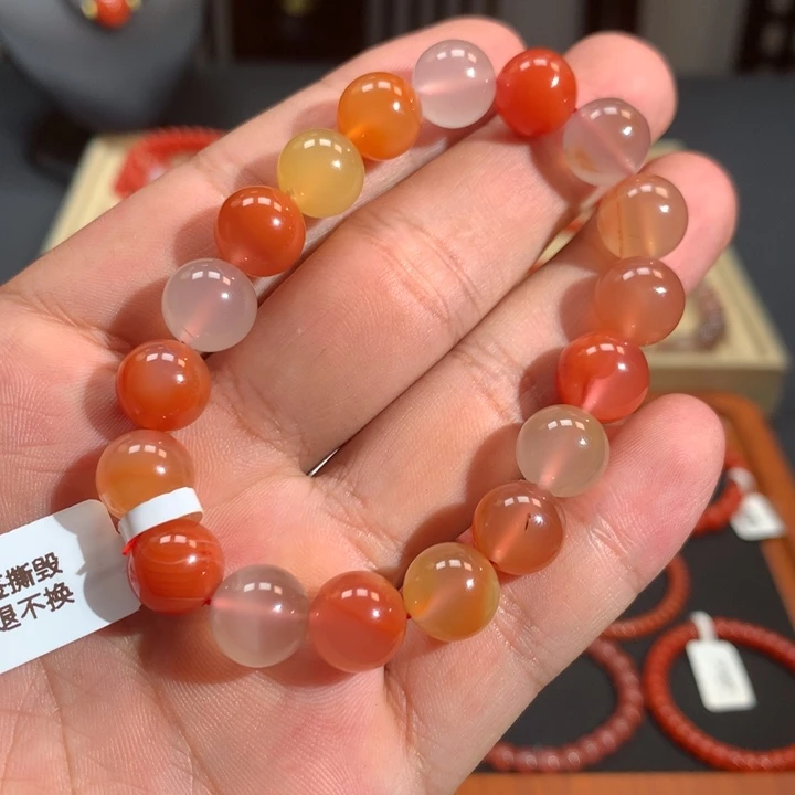 未镶嵌单圈南红玛瑙11mm➕冰多宝