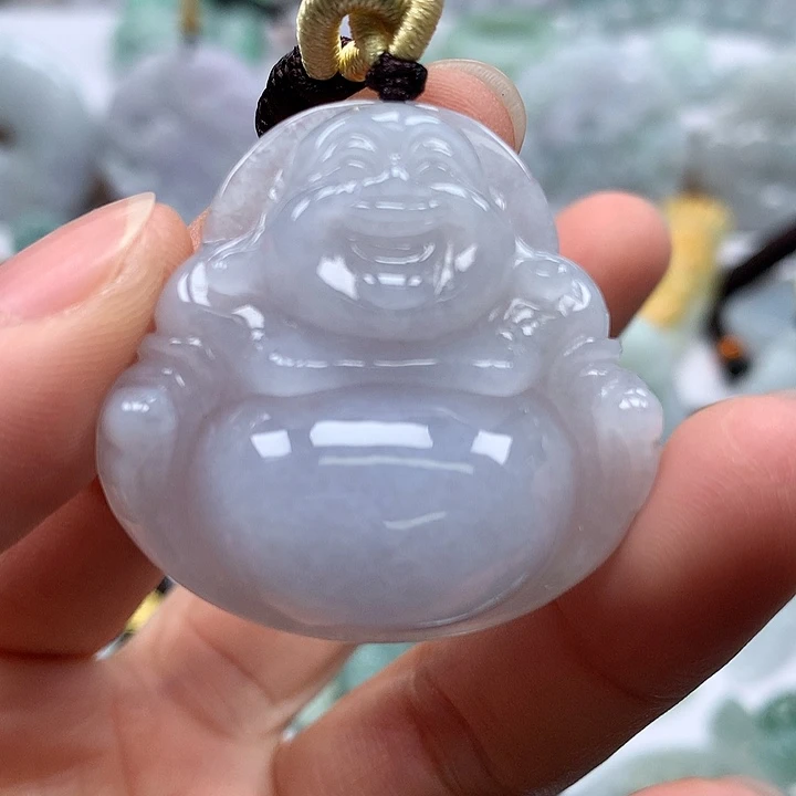 翡翠未镶嵌颈饰笑佛福利