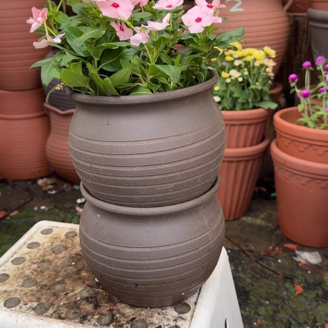 紫砂花盆口18高15宜兴紫砂