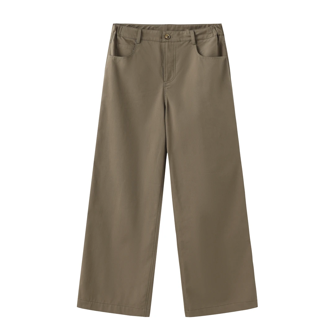 JSTZ 【松弛生长裤】春夏宽松直筒垂感潮流休闲拖地裤 女   P19