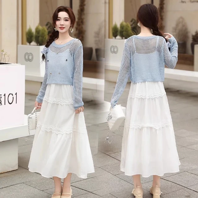 2025新款镂空毛针织衫女夏季新款慵懒宽松遮肉防晒罩衫潮牌女装亮