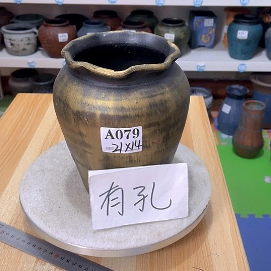 红陶手工制作工艺花盆