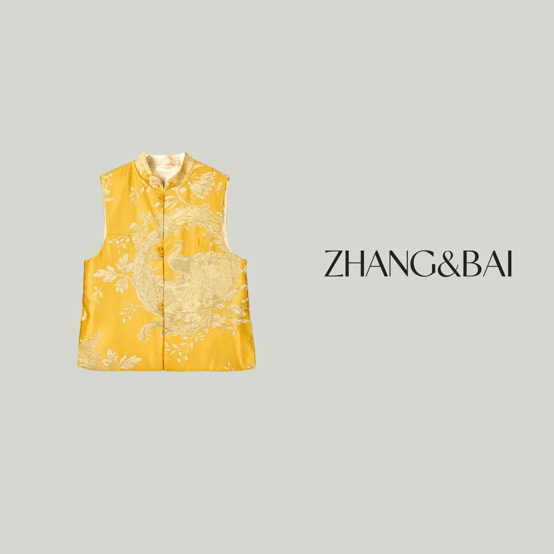 zhang&bai25&SS高定 | 【凤凰于飞】传统金线浮雕刺绣新中式马夹