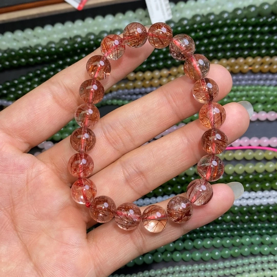 烟晶手链未镶嵌卡10发晶手链