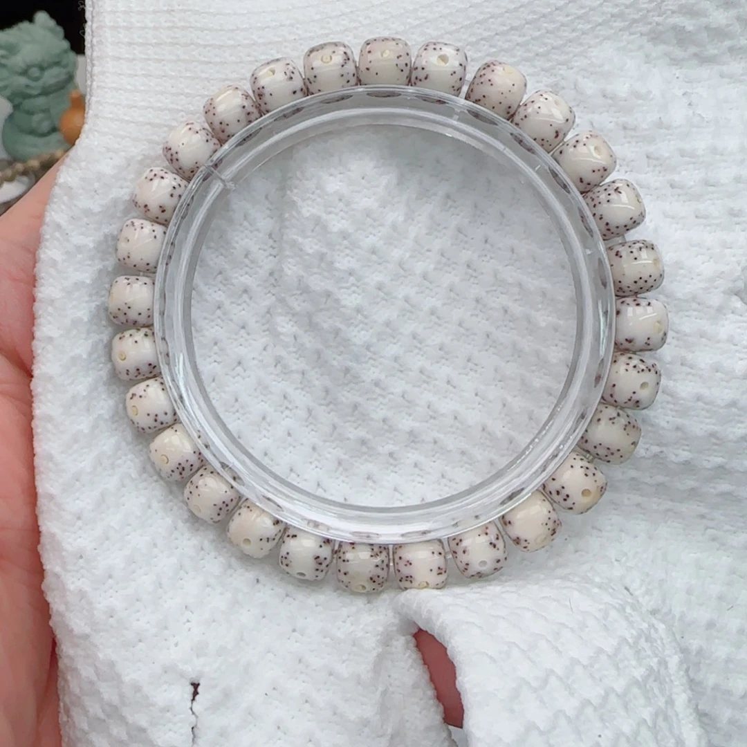 手串星月菩提骨瓷白大眼睛8*7