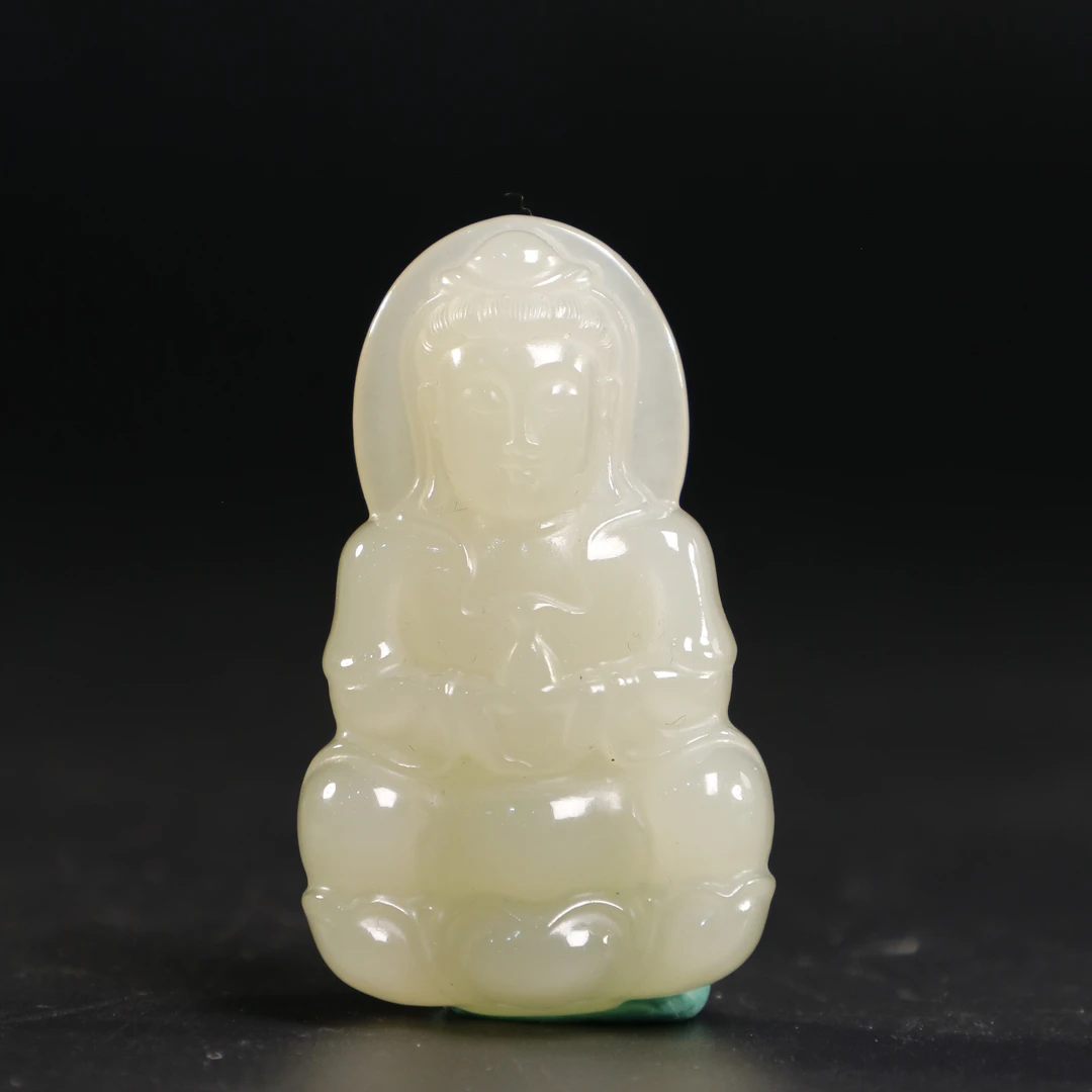 lot8810和田玉晴水观音挂坠/云南典藏