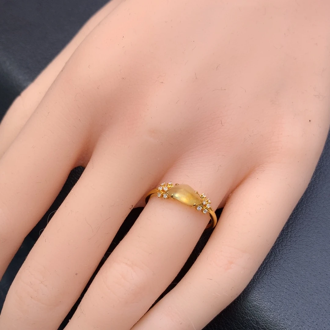 翡翠18K金镶嵌颈饰48小时鉴赏期退货不扣服务费