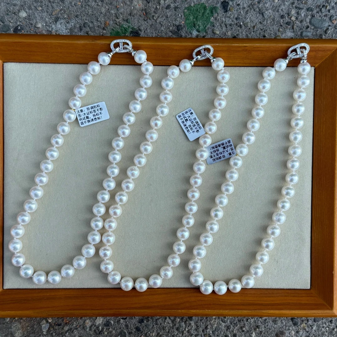 特选冷白/珠光 大无核珍珠项链 10.5-11.5mm 无核（多样性发一）