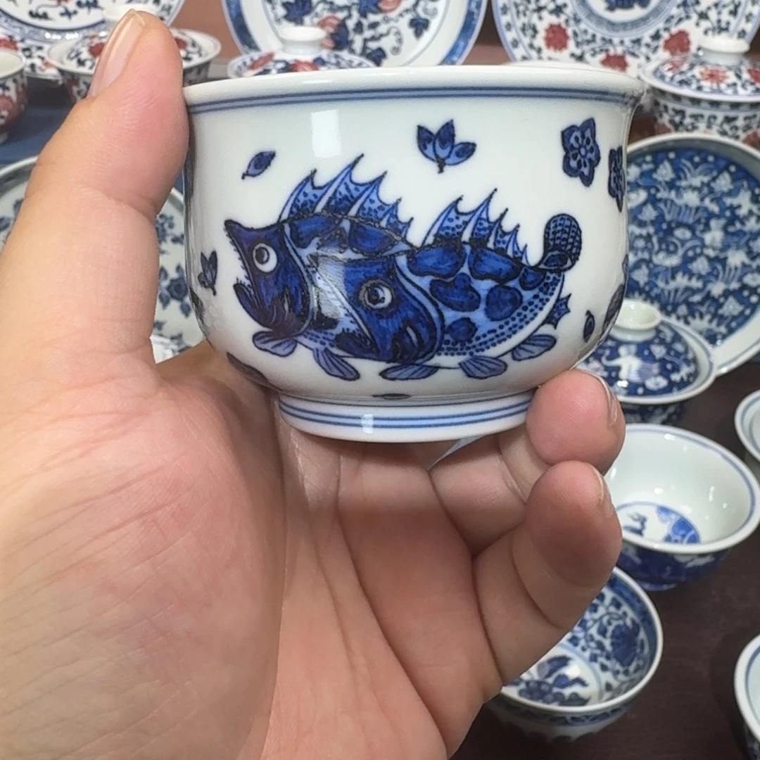 陶瓷杯子纯手工手绘瓷瓷