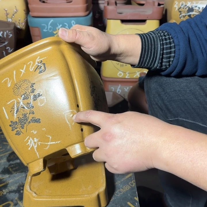 花盆紫砂紫砂花盆瑕疵