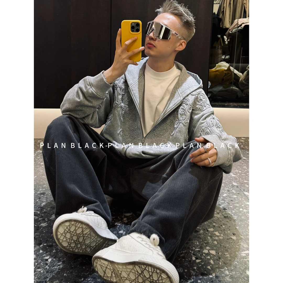 RICH陈发财【浮雕/卫衣】立体美学新作！立体提花刺绣廓形卫衣8321