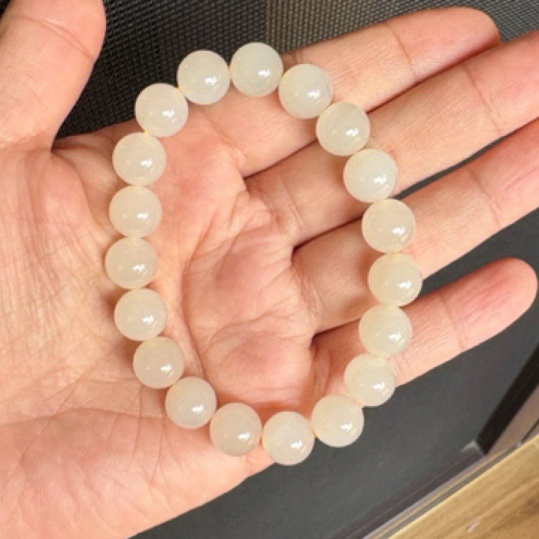 10mm和田玉高品蜂蜜水手串温柔百搭