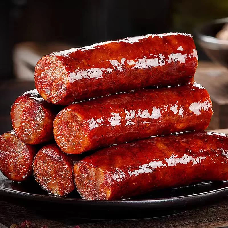 直播现称正宗湖南口味湘味农家自制柴火烟熏手工纯土猪肉香肠腊肠