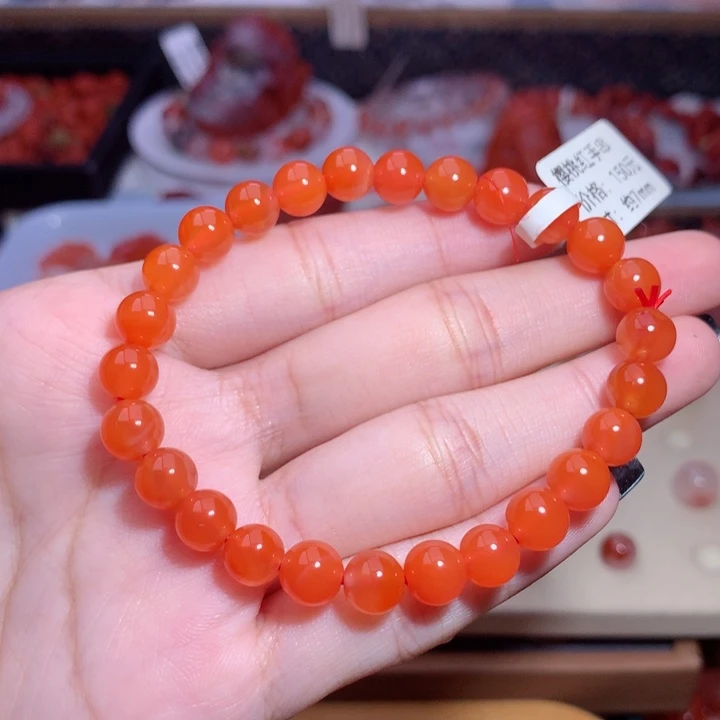 南红玛瑙未镶嵌南红樱桃红单圈