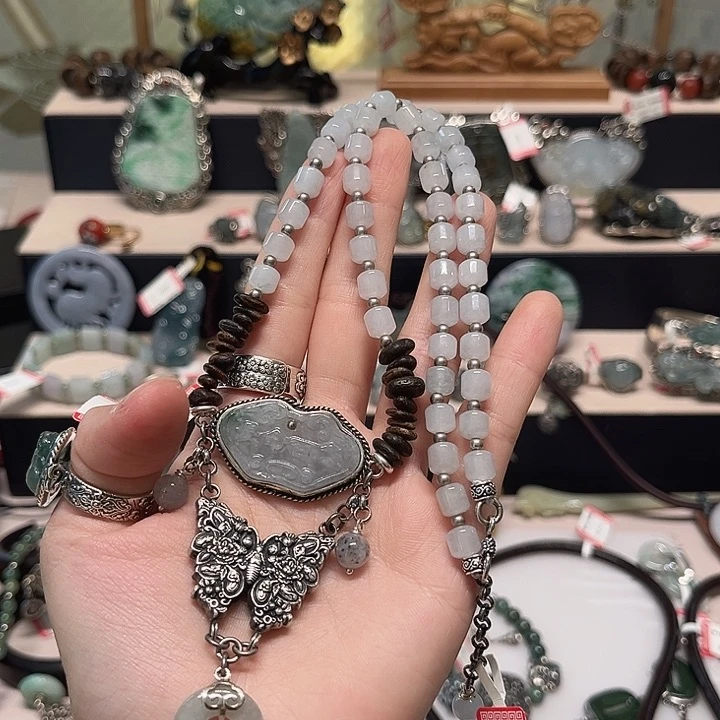 无足银纯银复古项链