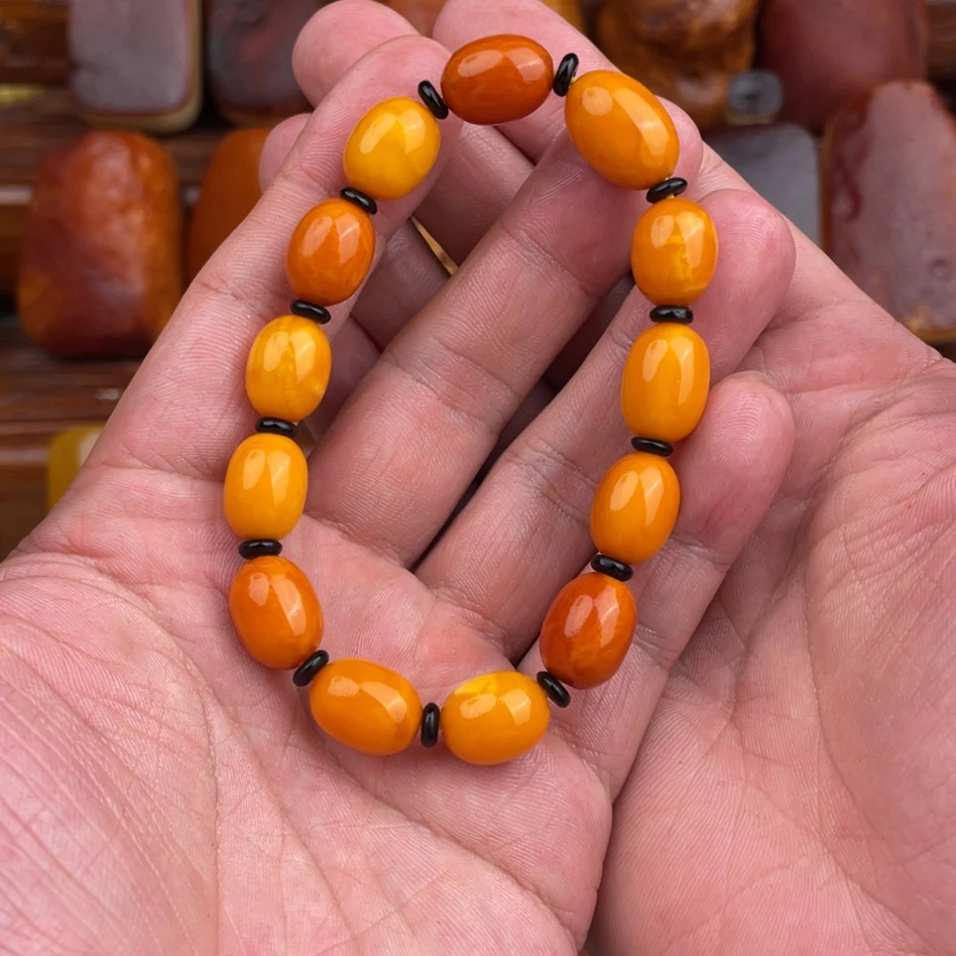 定制琥珀未镶嵌^**?老蜜蜡手串