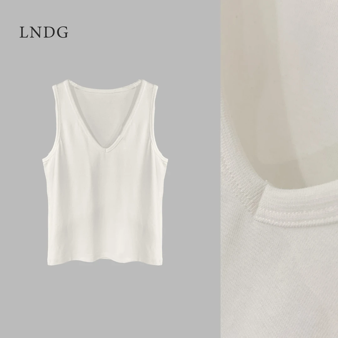 LNDG高端定制背心宽松型春季新款纯色吊带百搭无袖LNDG253006