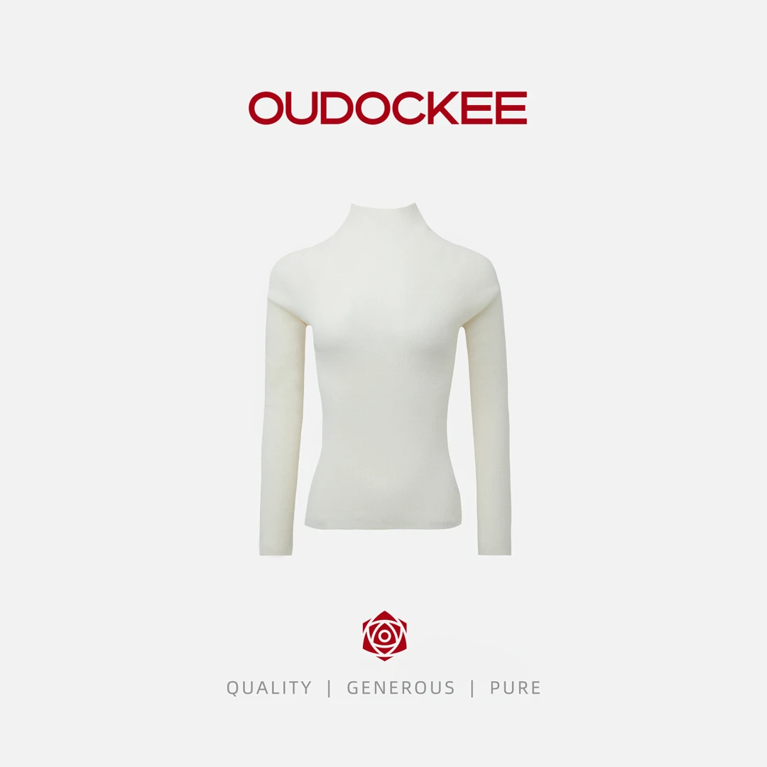 OUDOCKEE 鸥鸥 【100绵羊毛】扬子纱 低领打底针织衫 MACAB821T