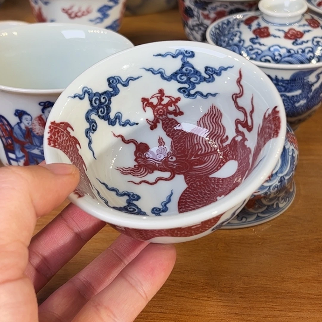 今****景德镇岚溪釉里红瓷器