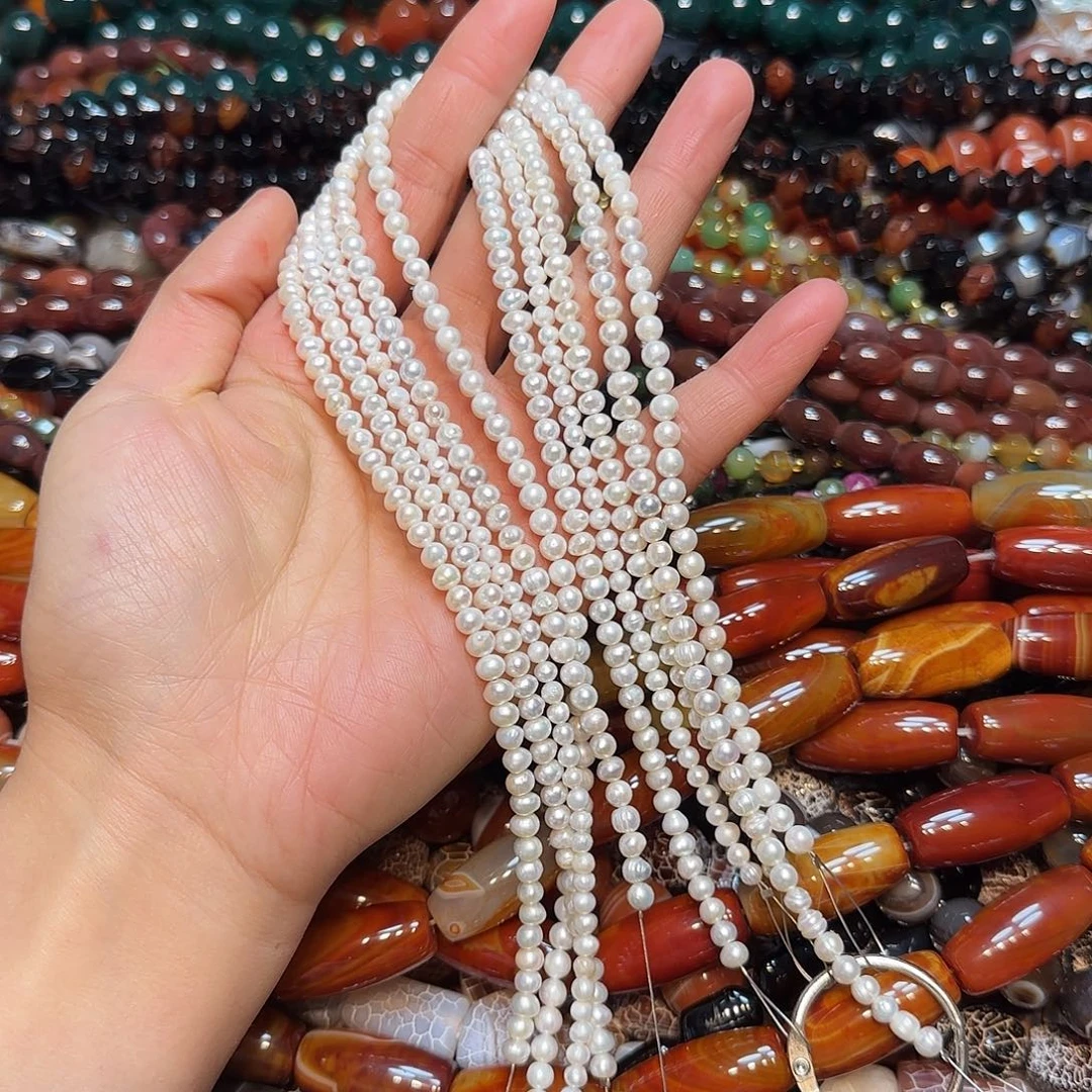 玛瑙/玉髓合金珠宝半成品5mm接近正圆刮粉珍珍高品质