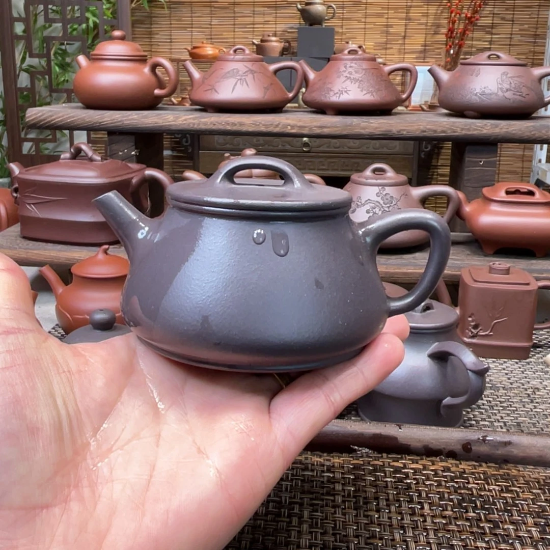 紫砂茶壶宜兴原矿紫砂手工制150