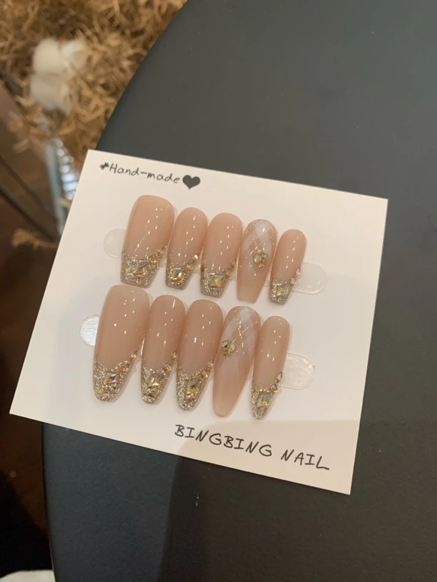 「尼河日照」冰冰Nail 手工穿戴甲 施华洛钻