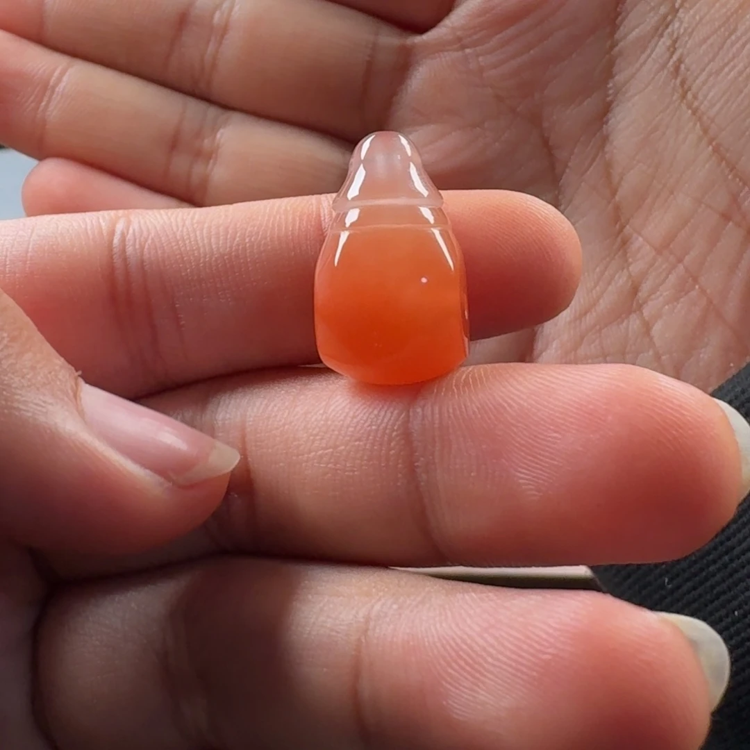 南红玛瑙未镶嵌红白三通11.9mm