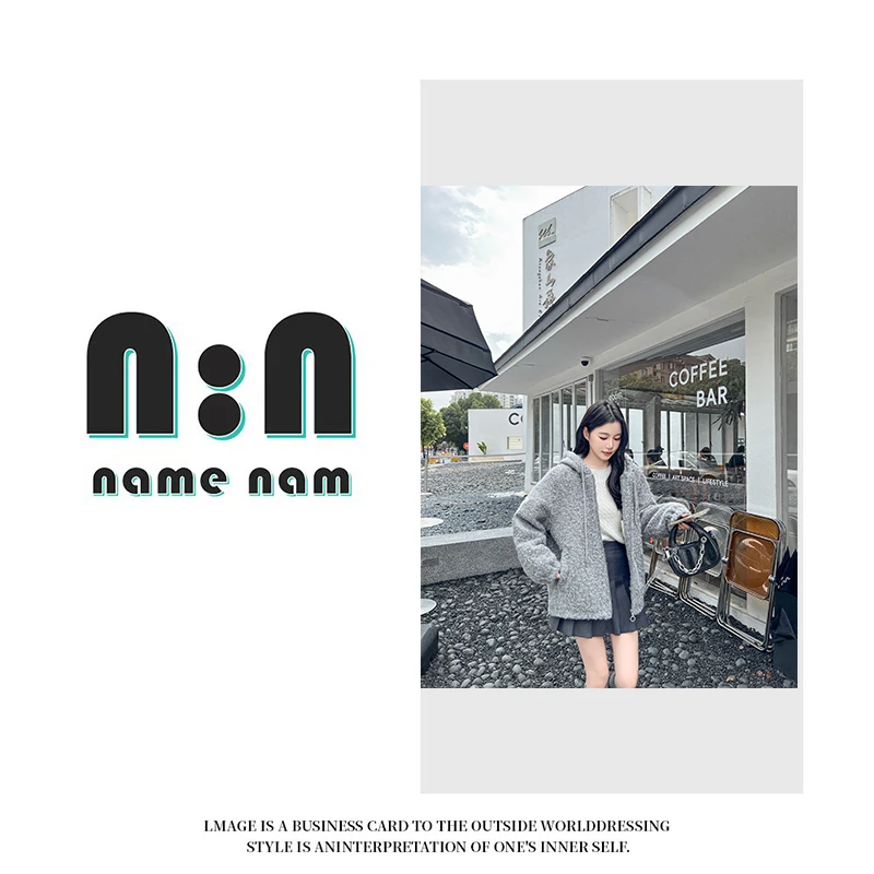 【楠姐】长袖连帽女直筒型保暖厚款休闲ins宽松羽绒服HSD8F01883