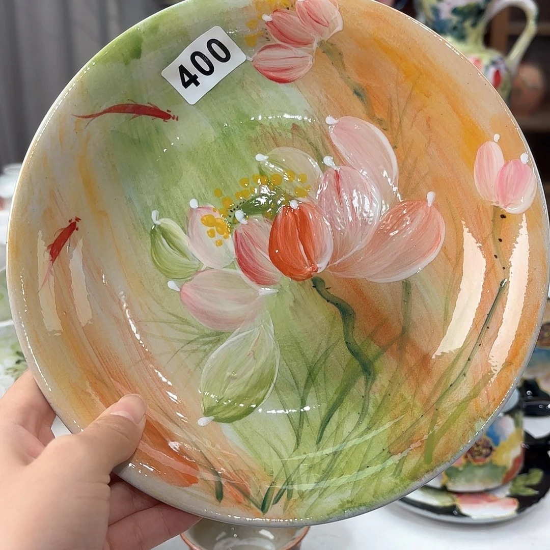 某***子景德镇手绘高温釉下彩陶瓷茶具