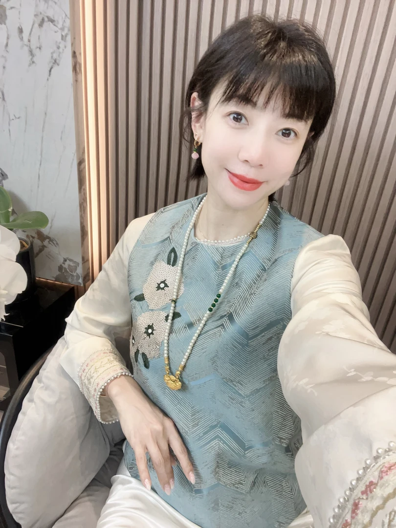 【小温柔】新中式国风织锦水波纹立体珠片绣时尚气质春季坎肩马甲