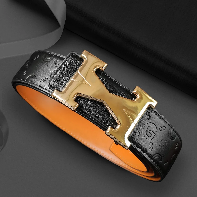 男士高档潮流休闲时尚商务轻奢百搭压字皮带8092HA-2 【ZBJ】