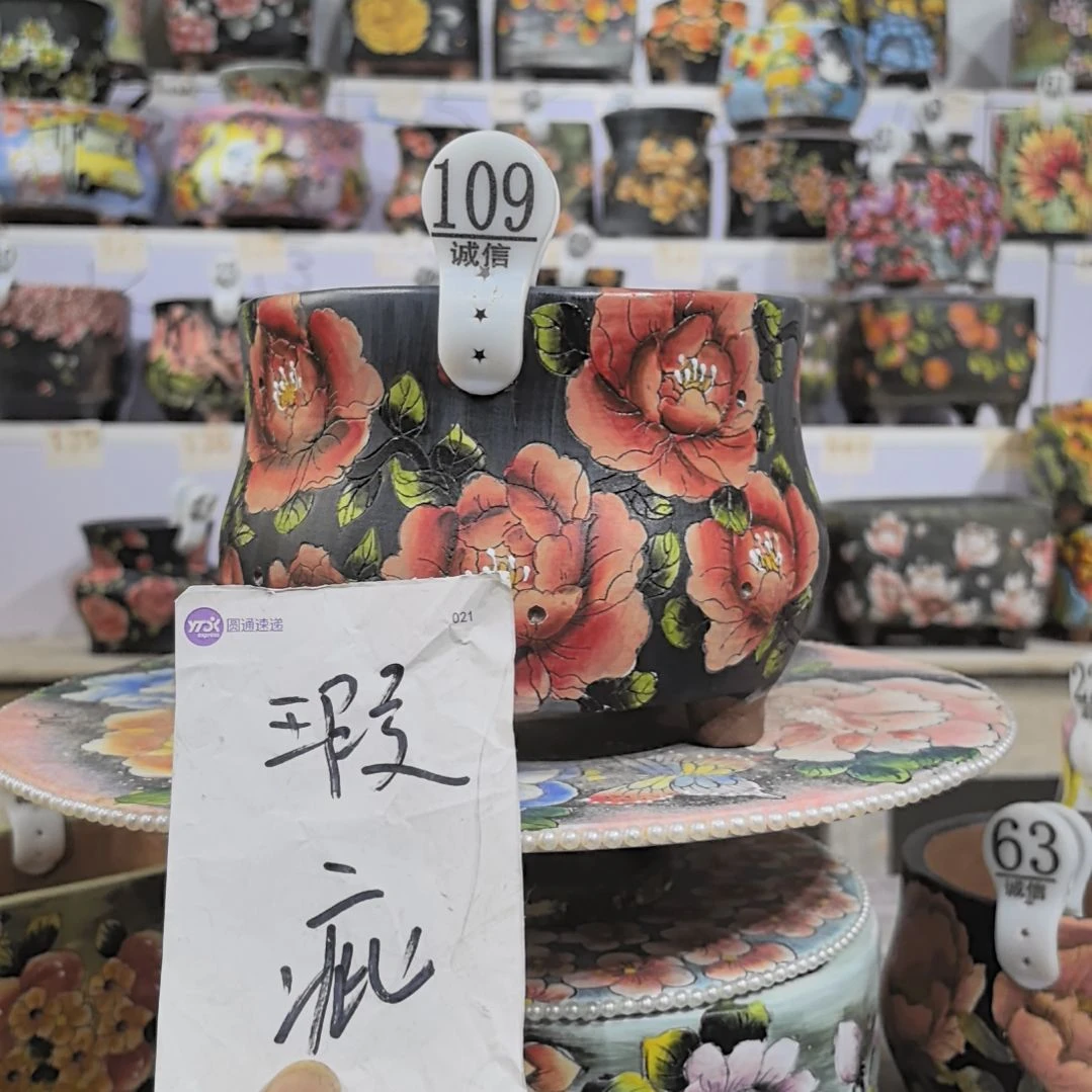 红泥花盆景德镇花盆