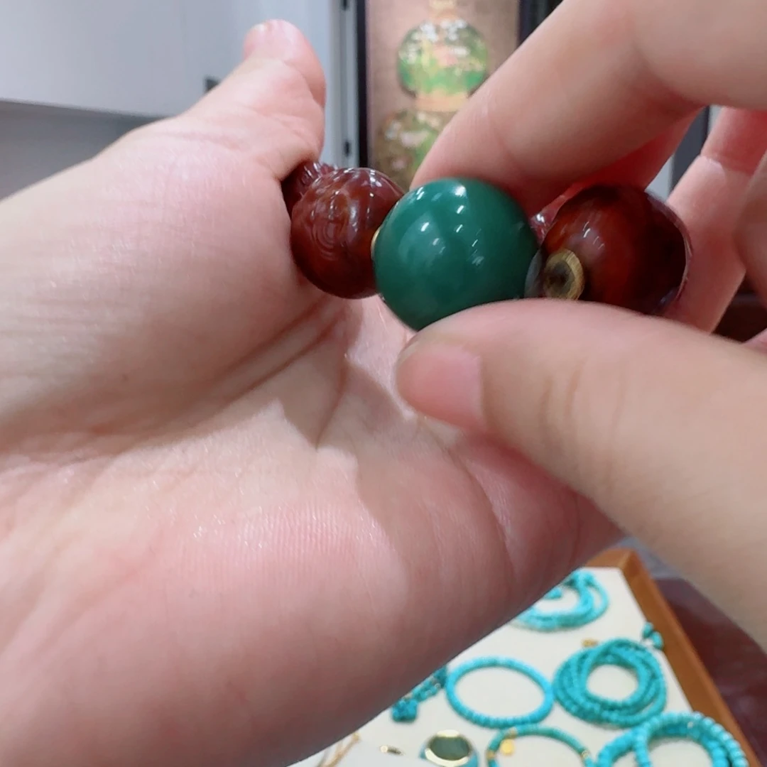 绿松石合金原矿绿松石珠子