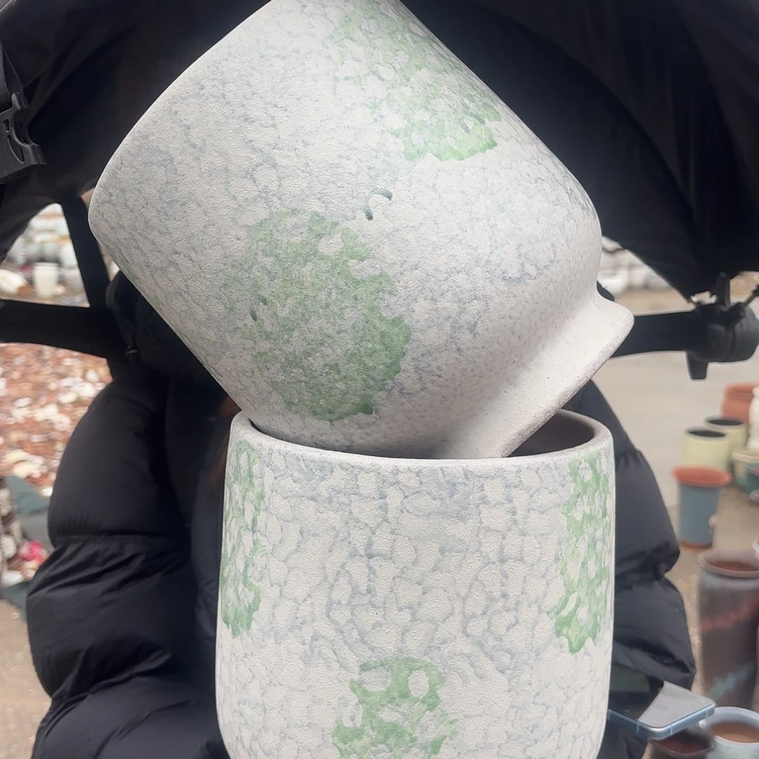 蓝绿直筒虎口径20高度23两个