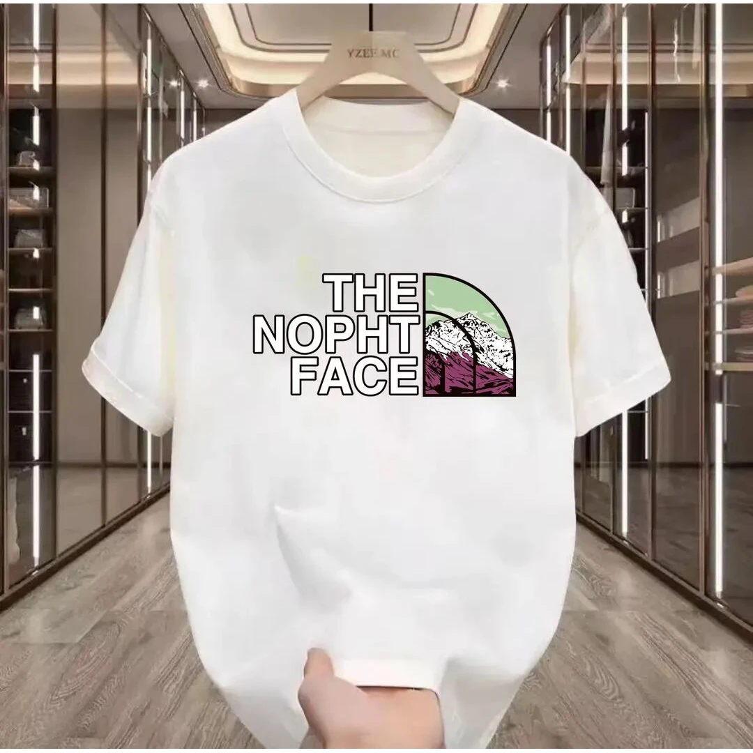 01重磅新疆长绒棉夏季短袖男女休闲透气圆领印花纯棉T恤BMM