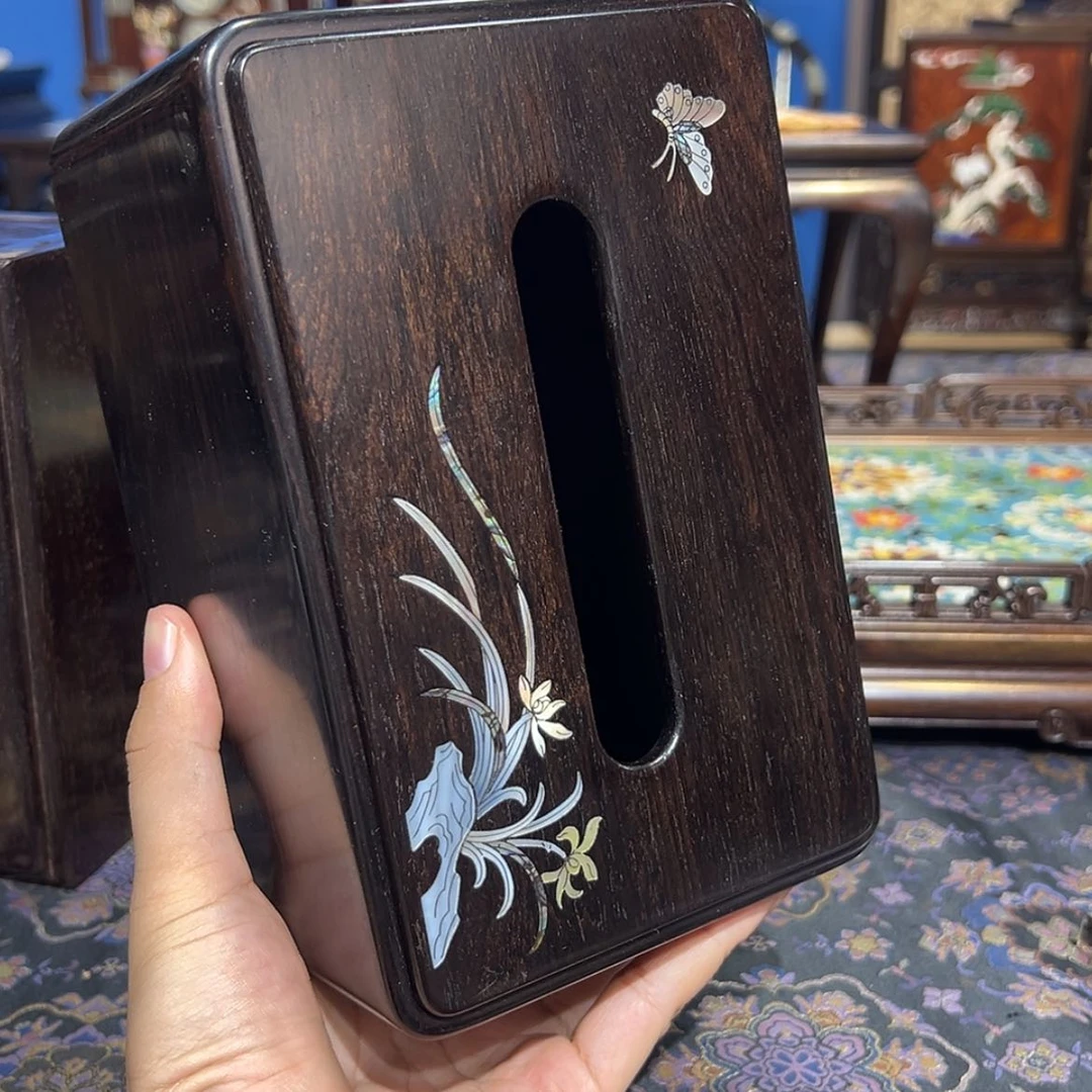 【闪购商品】黑酸枝木类成套家具纸巾盒