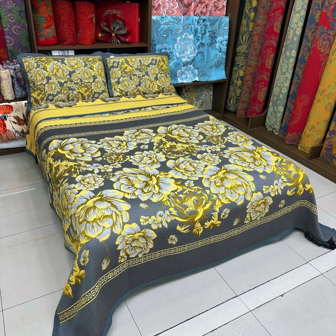 【黑金系列】纱布盖毯--富贵满堂240*250-1