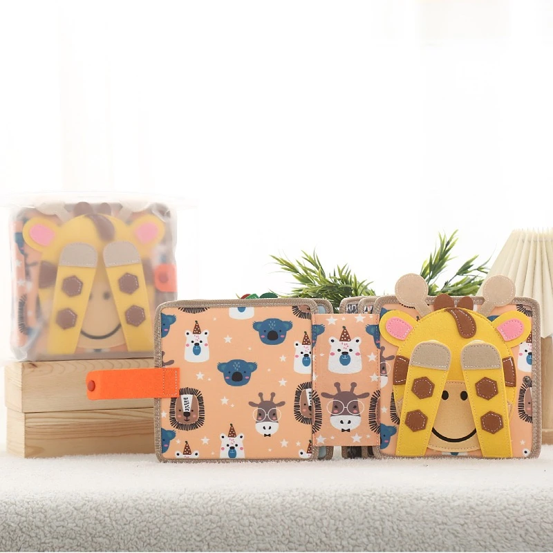 捂脸鹿蒙氏教育毛毡早教书 锻炼手指精细动作 满足宝宝发育需求